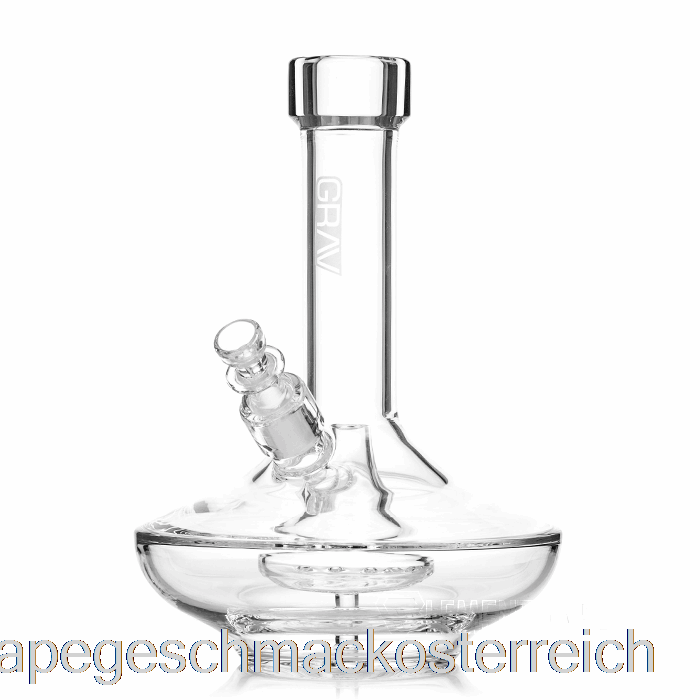 Grav Kleine Wasserpfeife Mit Breiter Basis, Klarer / Schwarzer Vape-Geschmack
